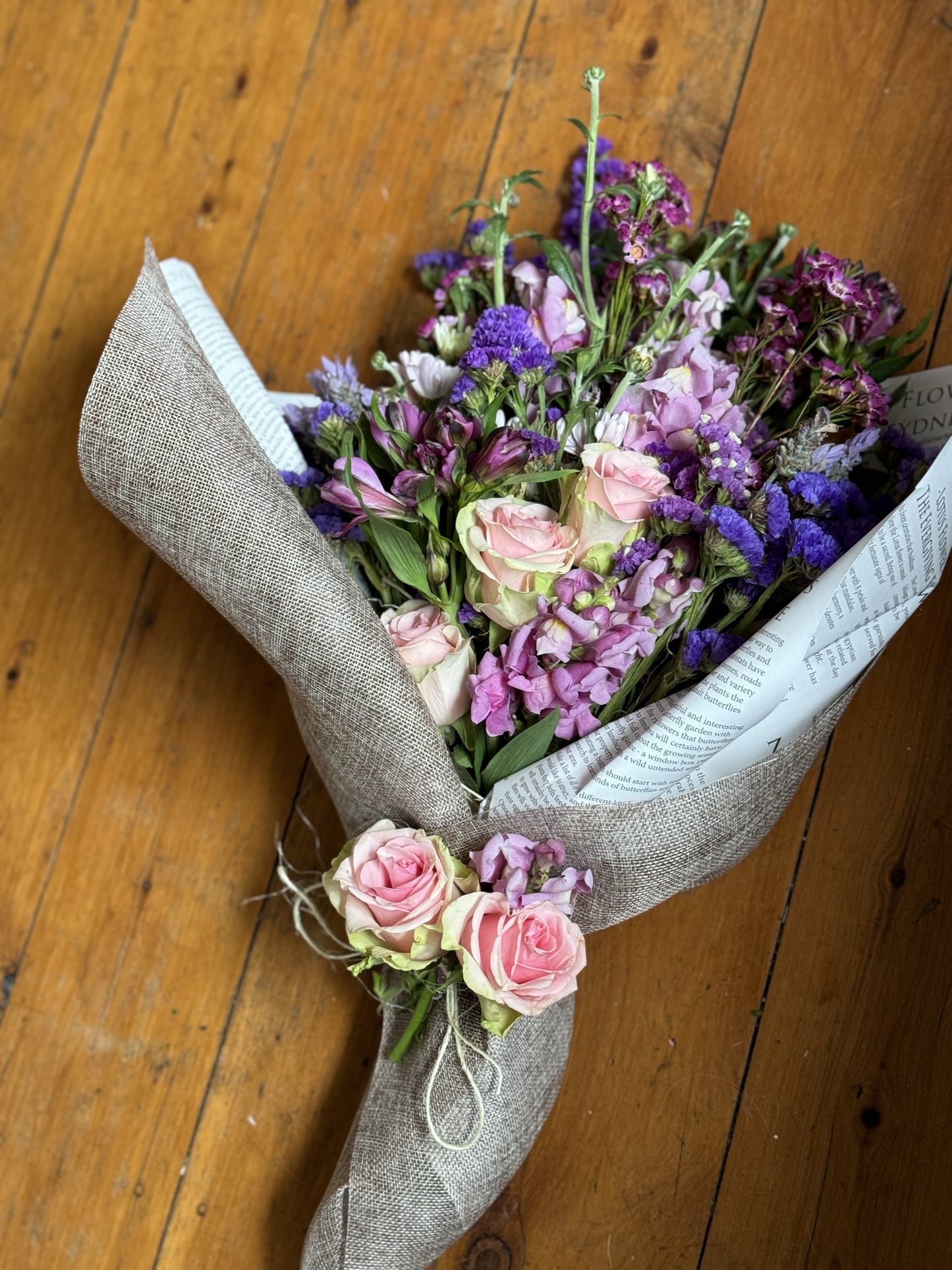Purple garden bouquet
