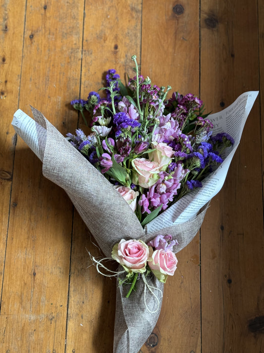 Purple garden bouquet